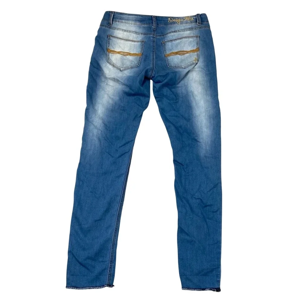 Indigo Rein Women's Jeans Distressed Light Wash‎ Casual Jeans Sz 9#9009